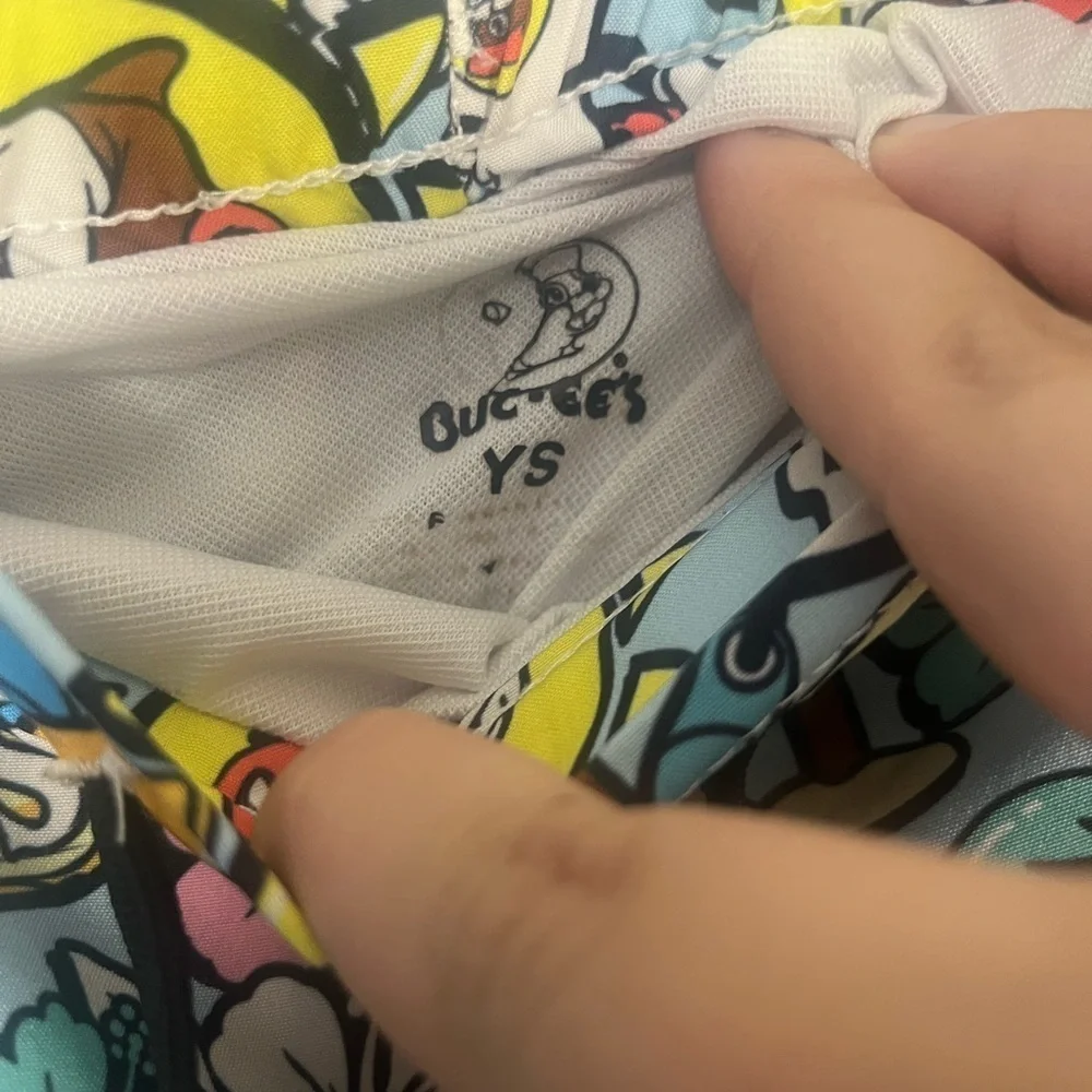 Buc-ees Beaver YS Boys Swim Trunks Shorts Palm Trees Beach Tropical Cartoon